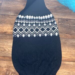 Black and White Patterned Dog Sweater